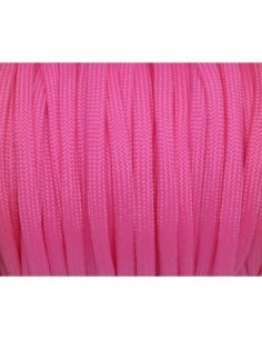 Paracorde rose vif cordon nylon tressé 4,5mm x 2mm - 7 fils - corde nylon gainé 2