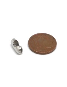 Fermoir pour chainette bille 3mm en acier inox argenté 2