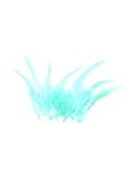 7 plumes teinte vert pastel approximativement 8-15 cm
