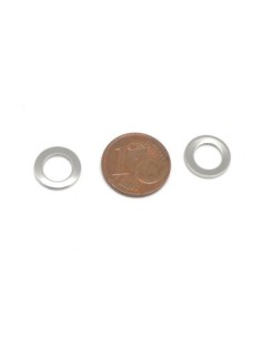 Perle rondelle en acier inoxydable couleur argenté, intercalaire 11mm 2