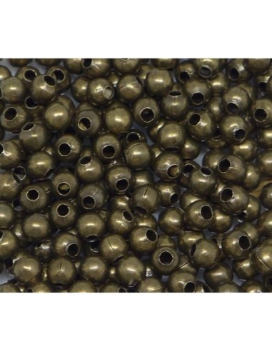 Perle ronde bronze 4mm fine et légère