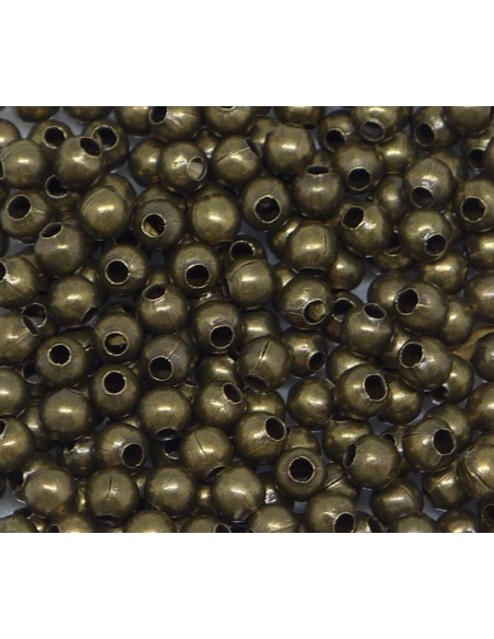 Perle ronde bronze 4mm fine et légère