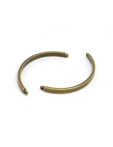 Demi jonc 45mm très incurvé, en métal de couleur bronze, pour bracelet bangle