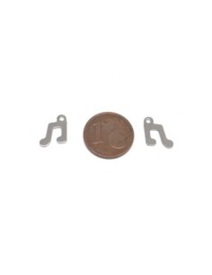 petite breloque note de musique argenté en acier inoxydable 2