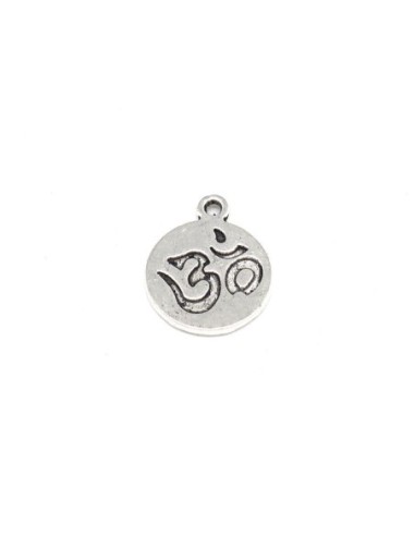 Charm symbole Om argenté en métal 16mm