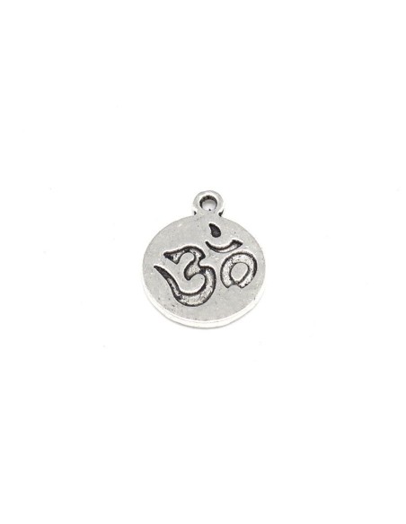 Charm symbole Om argenté en métal 16mm
