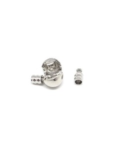Fermoir clip rond pour cordon de 3mm en métal argenté style pandora 2