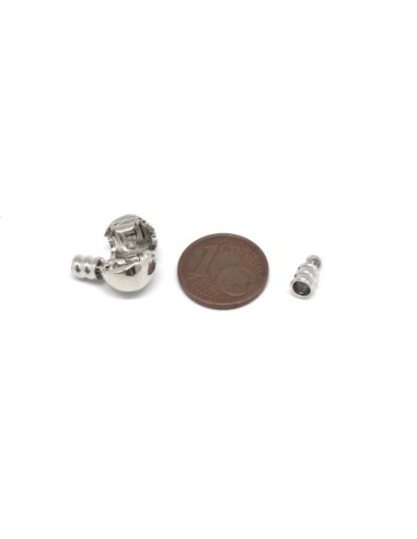 Fermoir clip pour cordon de 3mm en métal argenté style pandora