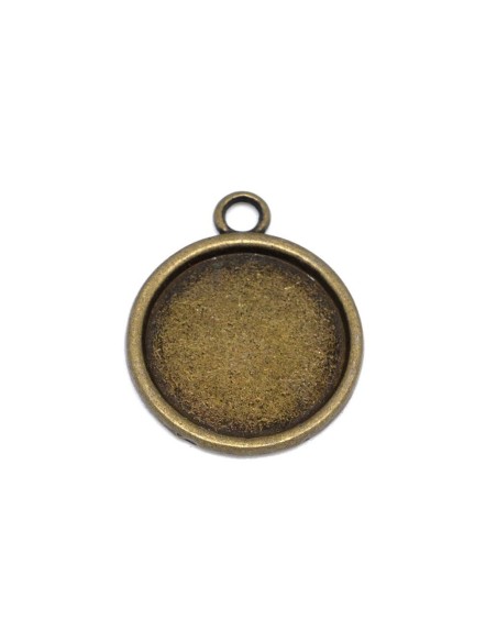 Pendentif bronze pour cabochon de 18mm en métal