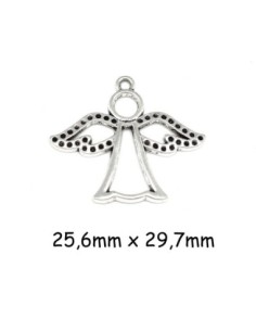 Pendentif ange évidé en métal argenté