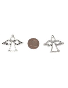 Pendentif ange évidé en métal argenté 2