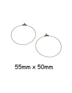 Support BO créole en métal de couleur bronze 50mm