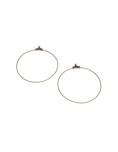 Créole en métal de couleur bronze 50mm