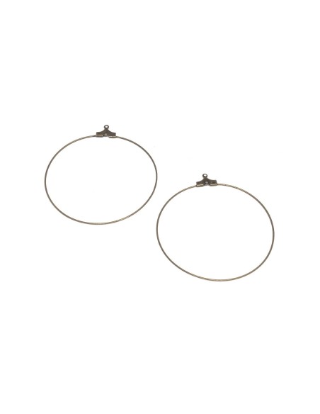 Créole en métal de couleur bronze 50mm