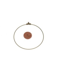 Support boucle d'oreille créole en métal de couleur bronze 60mm 2