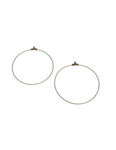 Creole en métal de couleur bronze 60mm