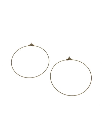 Creole en métal de couleur bronze 60mm