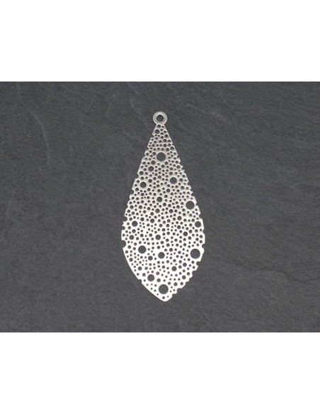 Estampe losange en filigrane très fine, légère et très stylisé en métal argenté