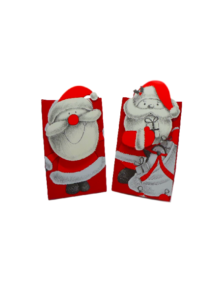 Sac cadeau Noël motif Père Noël en papier glacé
