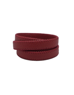Lanière simili cuir rouge grenat avec couture 10mm - cuir synthétique 2