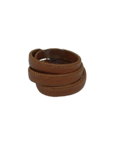 Lanière simili cuir marron noisette avec couture 10mm - cuir synthétique 2