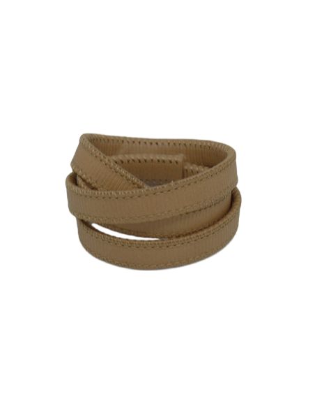 Simili cuir plat beige, marron clair avec couture 10mm - cuir synthétique