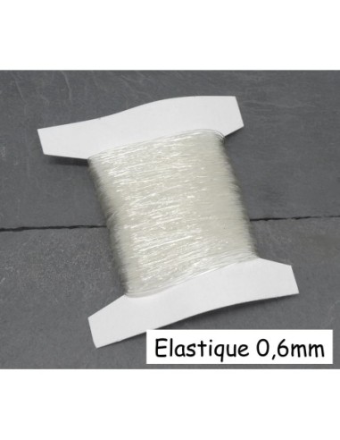 Fil élastique transparent 0,6mm - fil crystal élastique