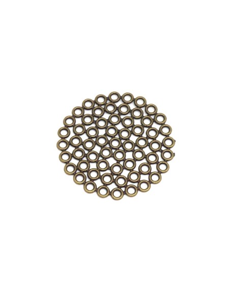 Connecteur rosace bronze en métal ajouré 45mm