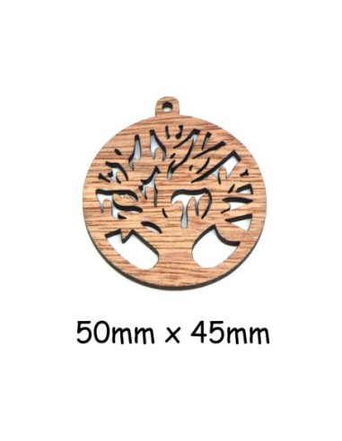 Pendentif arbre de vie en bois ajouré pour scrapbooking, bijoux