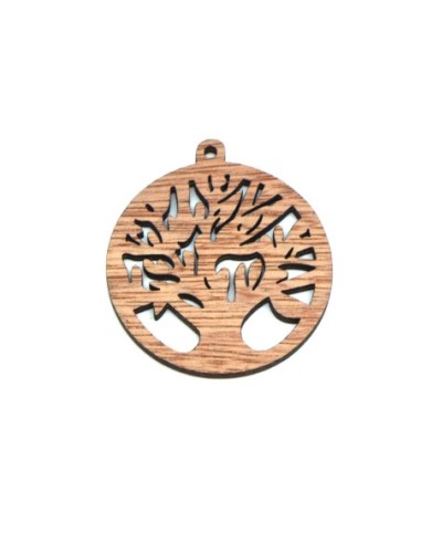 Breloque arbre de vie en bois ajouré pour scrapbooking, bijoux