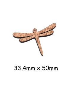Pendentif libellule en bois pour scrapbooking, collier, mobile