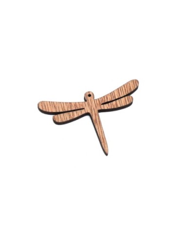 Breloque libellule en bois pour scrapbooking, collier, mobile