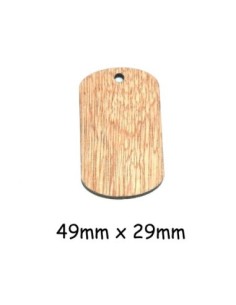 Pendentif plaque en bois pour scrapbooking, bijoux, à graver, pour inscription