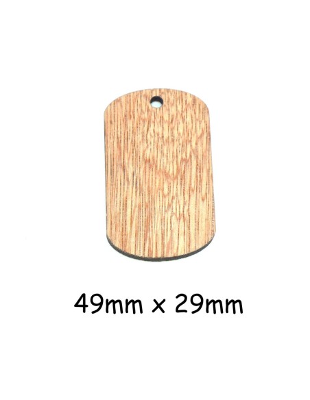 Pendentif plaque en bois pour scrapbooking, bijoux, à graver, pour inscription