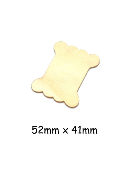 Bobine plate en bois brut naturel pour couture ou déco