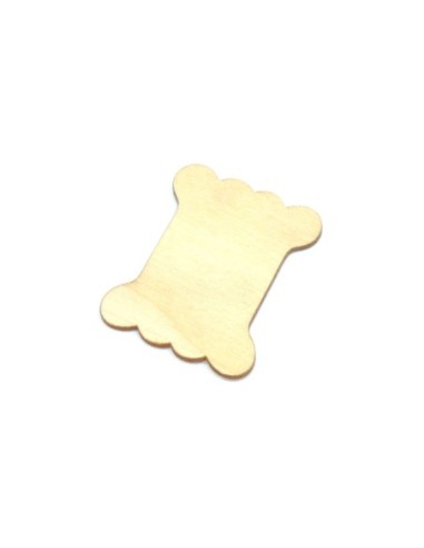 Bobine plate en bois pour ruban, cordon, fil