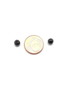 Perle en bois noire ronde 5mm 2