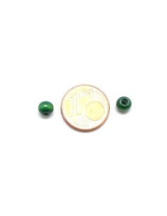 Perle ronde en bois verte 5mm 2