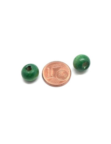 Perle en bois 8mm verte
