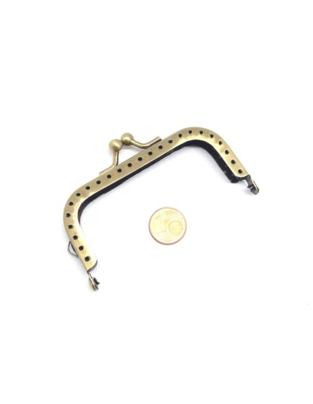 Fermoir sac clasp en métal bronze 8cm - forme rectangulaire