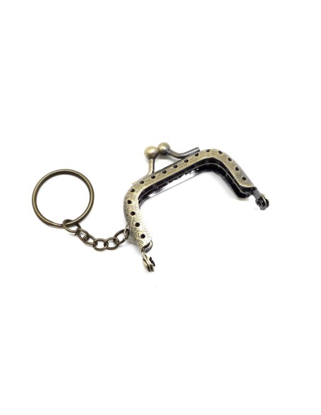 Accessoire pour création porte monnaie 5cm bronze, porte clé
