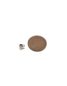 Embout pour chaîne bille en métal argenté lisse 1mm 2