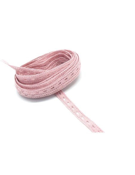 Dentelle fantaisie en coton couleur pastel