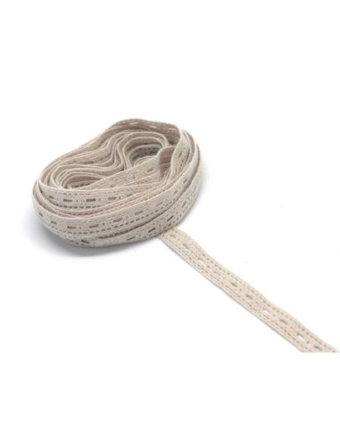 Galon Dentelle coton fantaisie beige autre coloris
