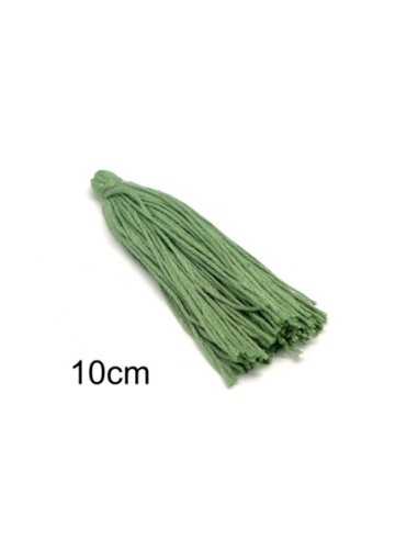 Pompon en coton vert avocat 10cm