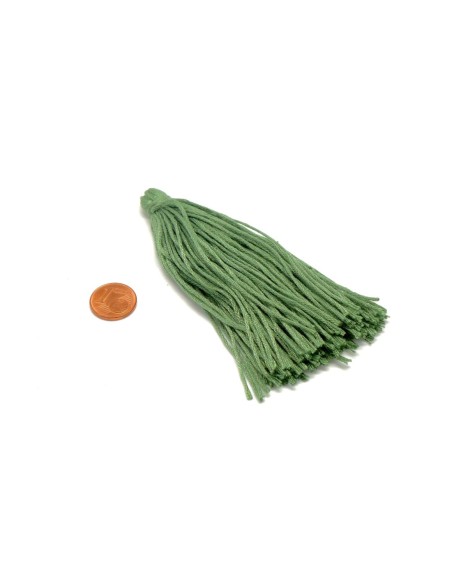 Pompon vert avocat 10cm en coton