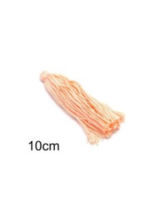 Pompon en coton orange saumon 10cm