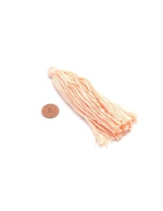 Pompon en coton orange saumon 10cm 2