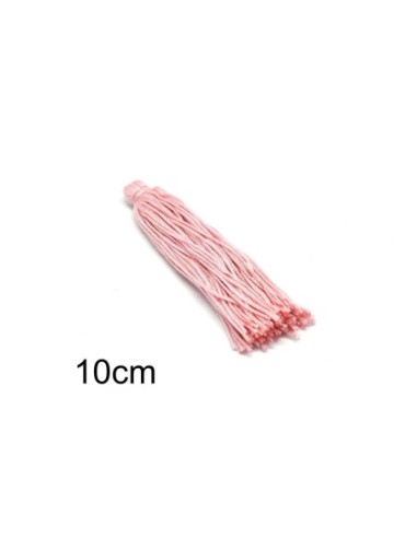Pompon en coton vieux rose clair 10cm