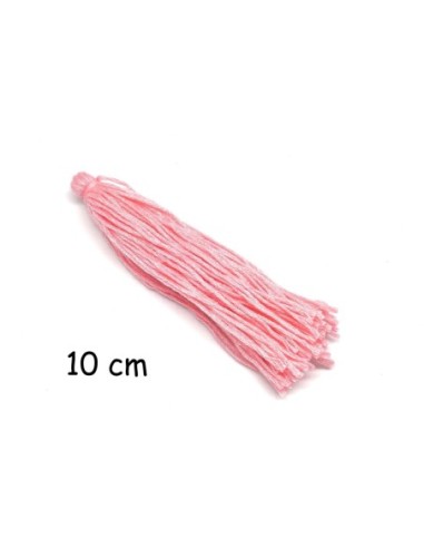 Pompon en coton rose 10cm